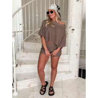 Short crochet Amel - Taupe