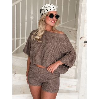 Short crochet Amel - Taupe
