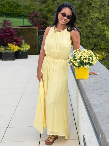 Robe longue Emiliane - Jaune