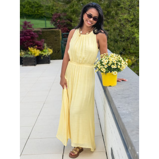 Robe longue Emiliane - Jaune