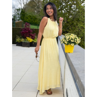 Robe longue Emiliane - Jaune