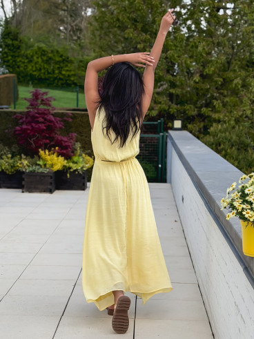 Robe longue Emiliane - Jaune