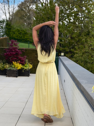 Robe longue Emiliane - Jaune