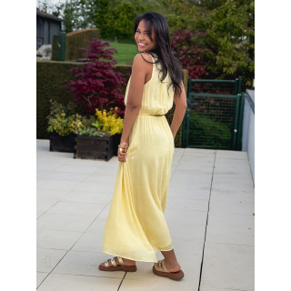 Robe longue Emiliane - Jaune