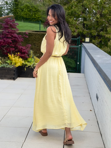 Robe longue Emiliane - Jaune