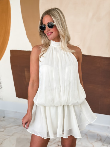 Robe courte Emelia - Ecru