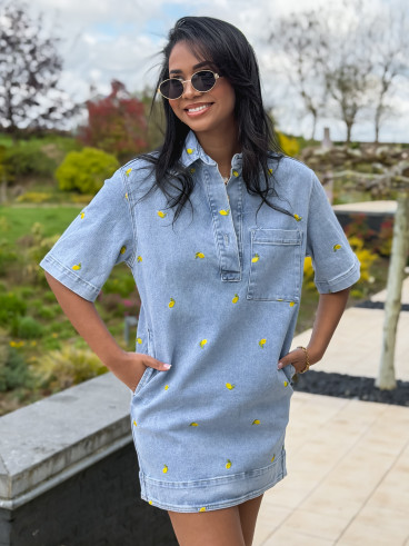 Robe en jeans Janie - Bleu clair