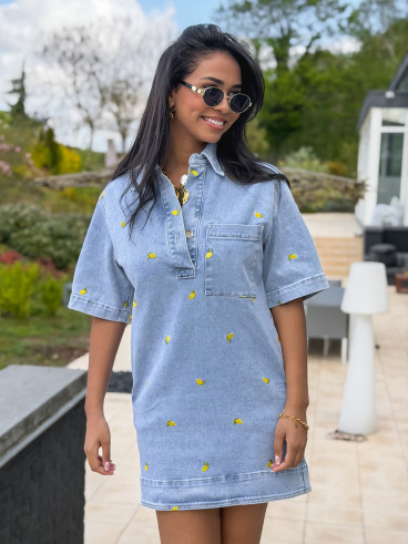 Robe en jeans Janie - Bleu clair