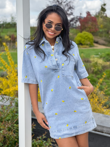 Robe en jeans Janie - Bleu clair
