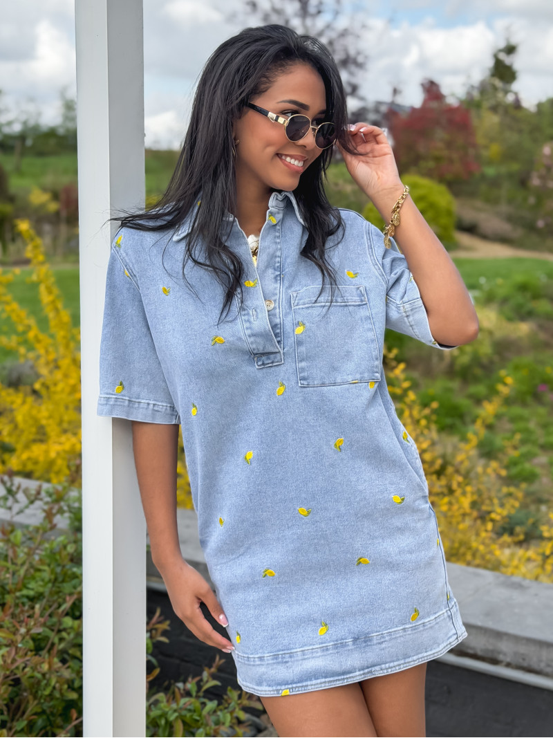 Robe en jeans Janie - Bleu clair