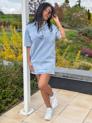 Robe en jeans Janie - Bleu clair