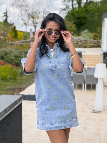 Robe en jeans Janie - Bleu clair