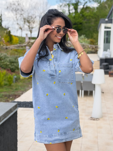 Robe en jeans Janie - Bleu clair