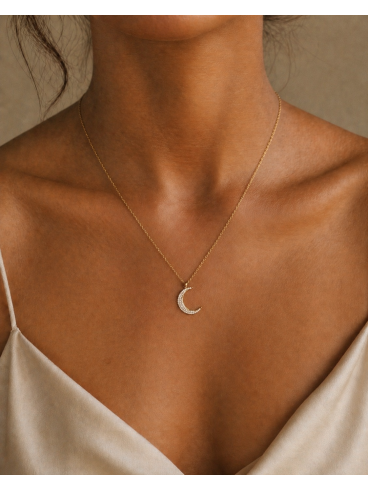 Collier Moon - Doré