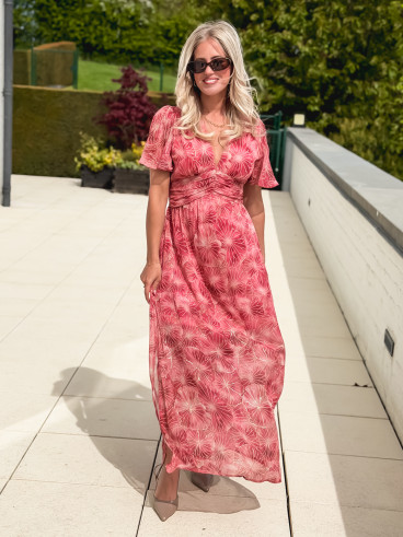 Robe longue Élixir - Rose