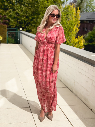 Robe longue Élixir - Rose