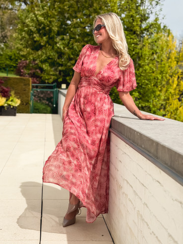 Robe longue Élixir - Rose