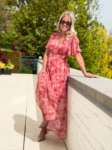 Robe longue Élixir - Rose