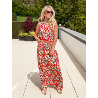 Ensemble à motifs Tayana - Rouge