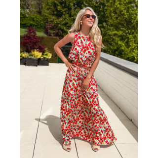 Ensemble à motifs Tayana - Rouge