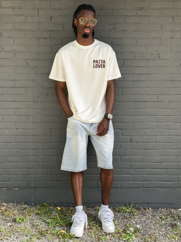 T-shirt "Pasta lover" - Blanc