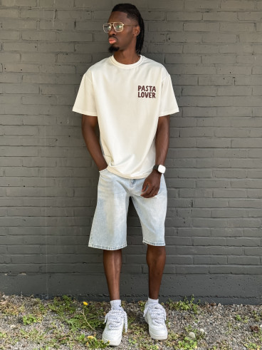 T-shirt "Pasta lover" - Blanc