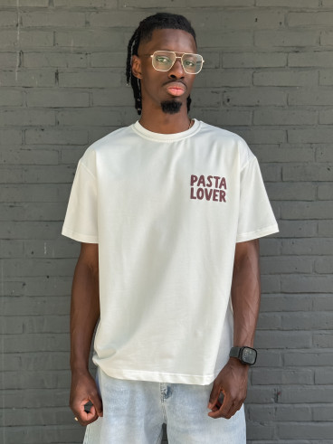 T-shirt "Pasta lover" - Blanc
