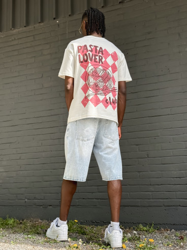T-shirt "Pasta lover" - Blanc