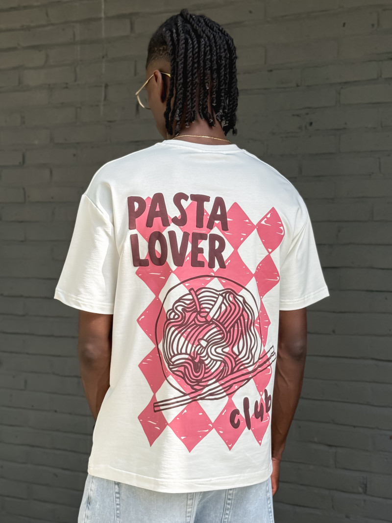 T-shirt "Pasta lover" - Blanc