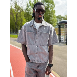 Ensemble en jeans ligné Yolan - Gris