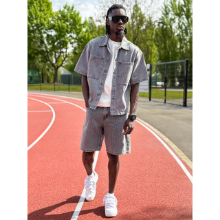 Ensemble en jeans ligné Yolan - Gris
