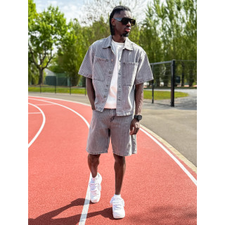 Ensemble en jeans ligné Yolan - Gris