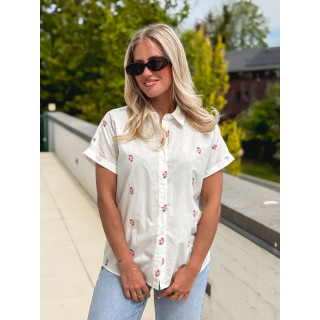 Chemise à motifs Azalia - Blanc