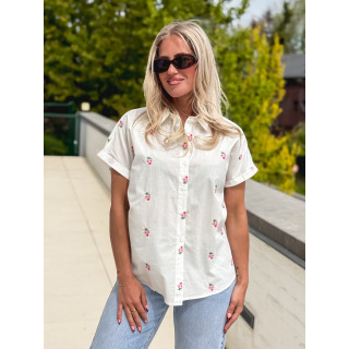 Chemise à motifs Azalia - Blanc