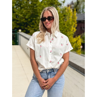 Chemise à motifs Azalia - Blanc