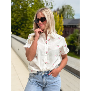 Chemise à motifs Azalia - Blanc