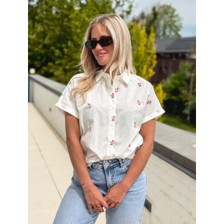 Chemise à motifs Azalia - Blanc