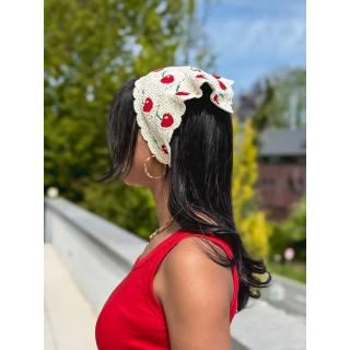 Bandana en crochet Anabella - Ecru