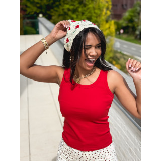 Bandana en crochet Anabella - Ecru