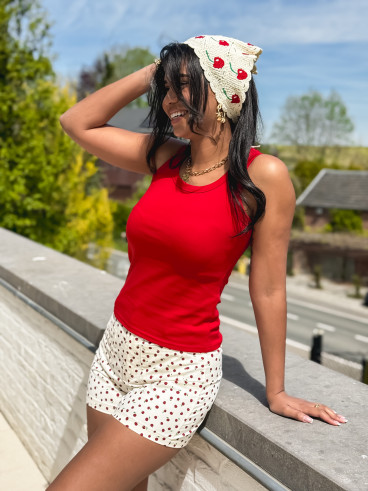 Bandana en crochet Anabella - Ecru