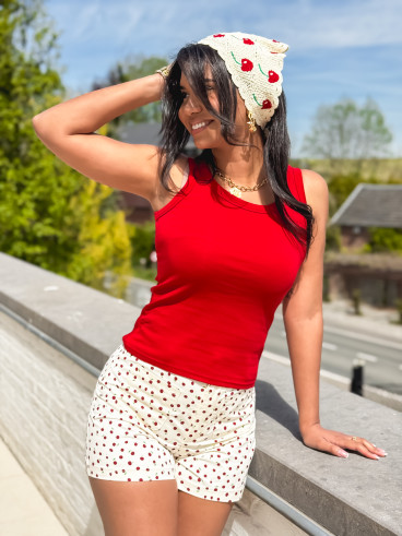 Short à motifs Ivania - Beige