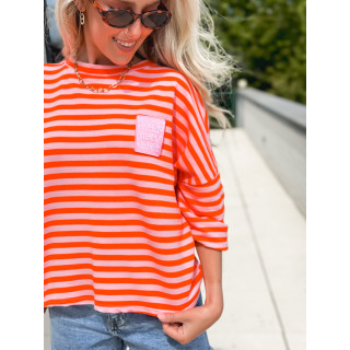 Blouse lignée Zéphira - Orange