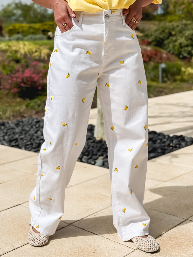 Jeans Limone - Blanc Jeans Limone - Blanc