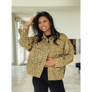 Chemise léopard Elowen - Beige foncé