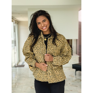 Chemise léopard Elowen - Beige foncé