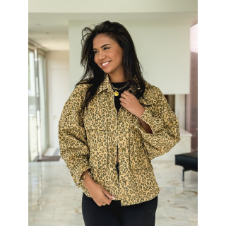 Chemise léopard Elowen - Beige foncé