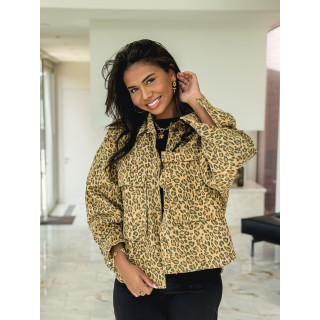 Chemise léopard Elowen - Beige foncé