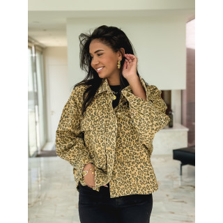 Chemise léopard Elowen - Beige foncé
