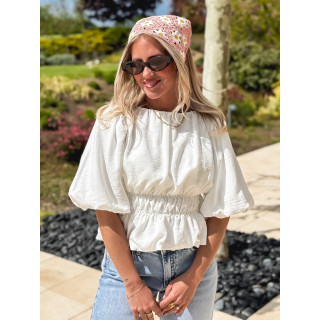 Bandana en crochet Anabella - Rose