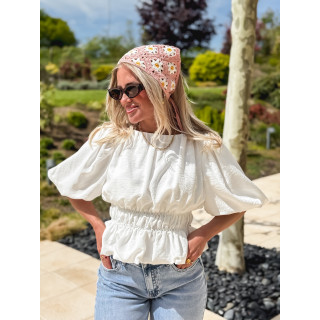 Bandana en crochet Anabella - Rose